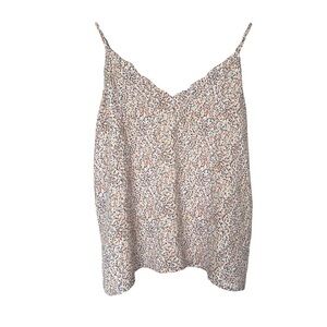 ❤️Socialite Confetti Colorful Scalloped Neckline Spaghetti Strap Tank Top, L